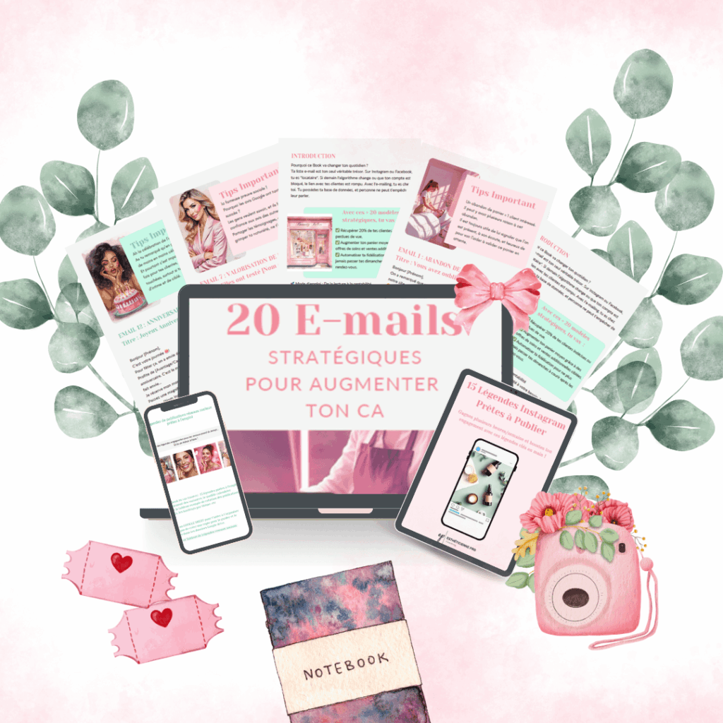 20 mails qui remplissent ton agenda esthéticienne pro coaching