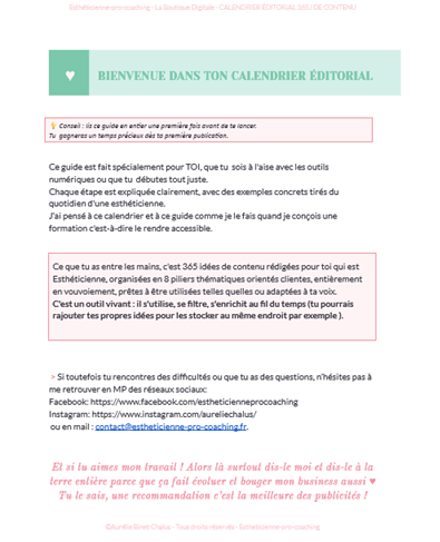365 idées de contenus pour esthéticiennes estheticienne pro coaching