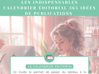 Calendrier éditorial 365 idées de contenus esthéticienne pro coaching